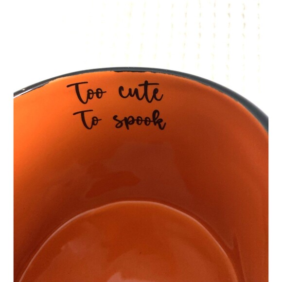 Spooky Street Cat In A Pumpkin Mug Holloween To Cute To Spook Oversiz 17oz White - Picture 6 of 8